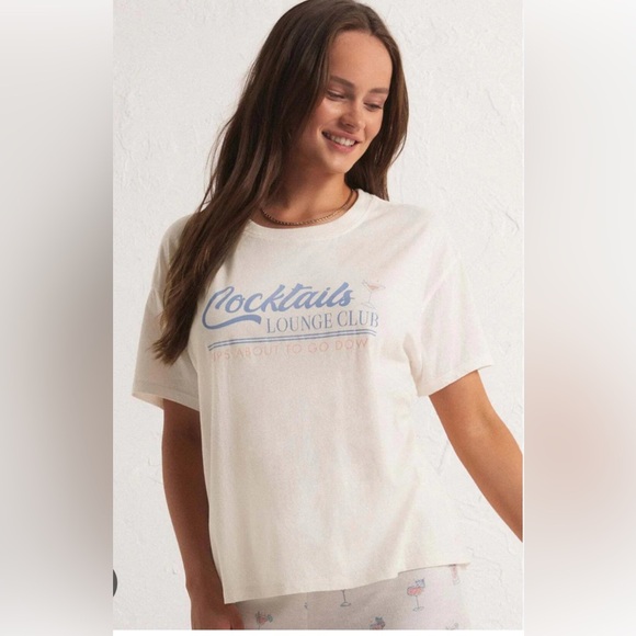 Z Supply | Cocktails 🍸 Lounge Club ‘ Sips About To Go Down’ Pajama Set - Picture 1 of 16